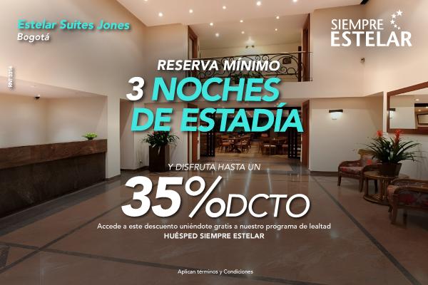 Más noches, más ahorro, más Estelar! ESTELAR Suites Jones Colombia - Bogotá Más noches, más ahorro, más Estelar! ESTELAR Suites Jones Colombia - Bogotá