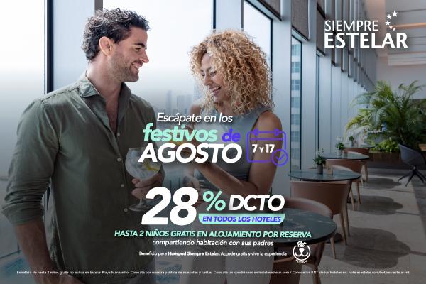 Escápate en los festivos de agosto ESTELAR Suites Jones Colombia - Bogotá Escápate en los festivos de agosto ESTELAR Suites Jones Colombia - Bogotá